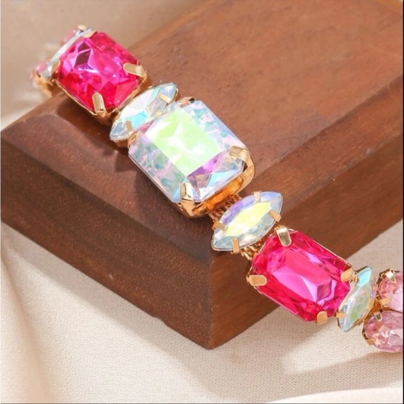 Pink Gemstone Tennis Bracelet - Picture 4 of 6